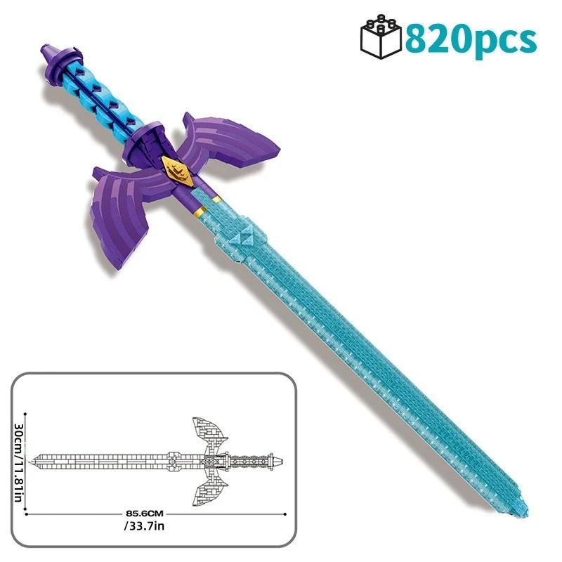 Medieval Sword MOC Building Blocks Creative Technical Assembly Kit Role Play Educational Toy Gift for Children Birthday