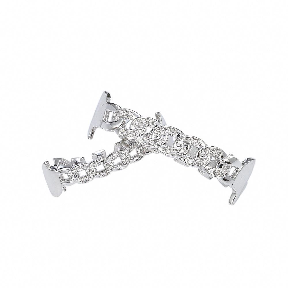Hot-Selling European & American Hip Hop Halloween Grillz: Chain & Hollow Out Zircon Inlaid Fangs