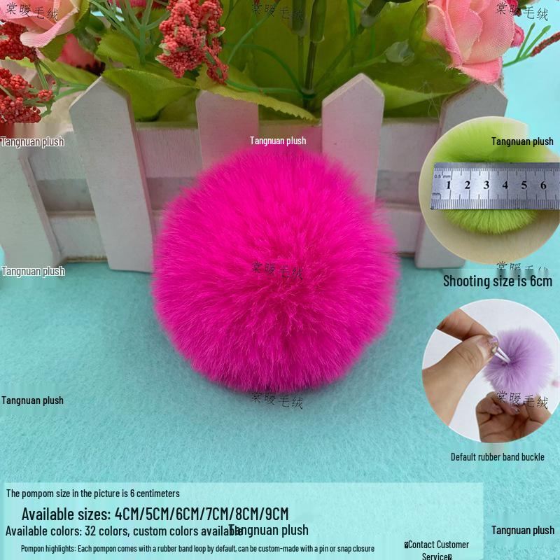 

Помпони зі штучного кролячого хутра: 3см, 4см, 6см для DIY модних аксесуарів та декору 9cm