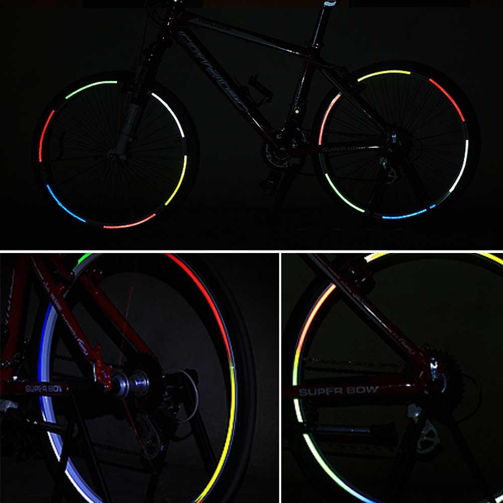 Bike Wheel Sticker Reflector Sticker Reflector Tape Reflective Strip Bicycle Sticker Fluorescent