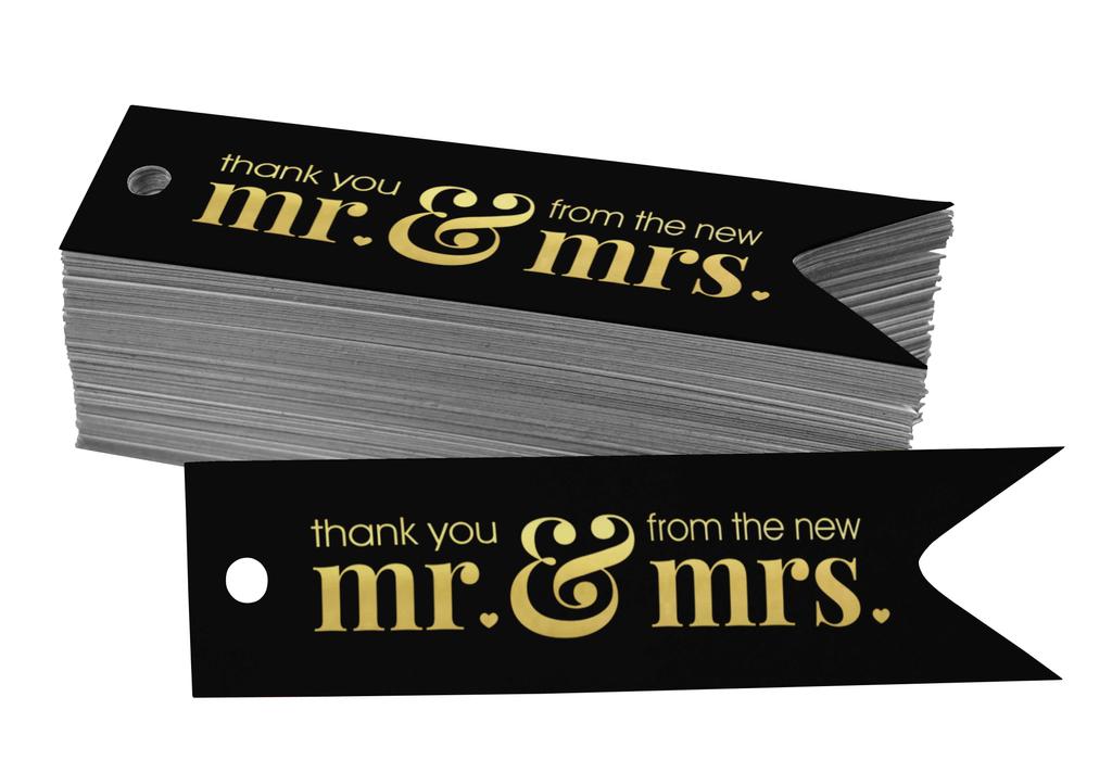 Inkdotpot Pack Of 100 Thank You From The New Wedding Favor Paper Tags Craft Real Gold Foil Hang