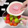 Double Layer Drain Basket, Household Fruit Basket With Lid, Cleaning And Filtering, 2-in-1 Thick Fruit Tray