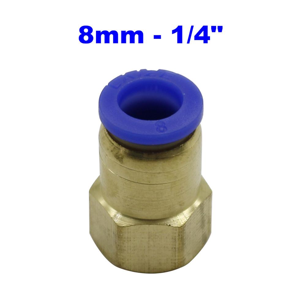 Air Pipe Fitting 10mm 12mm 8mm 6mm 4mm Hose Tube 1/8" 3/8" 1/2" 1/4" Female Thread Brass Pneumatic Straight Connector PCF type