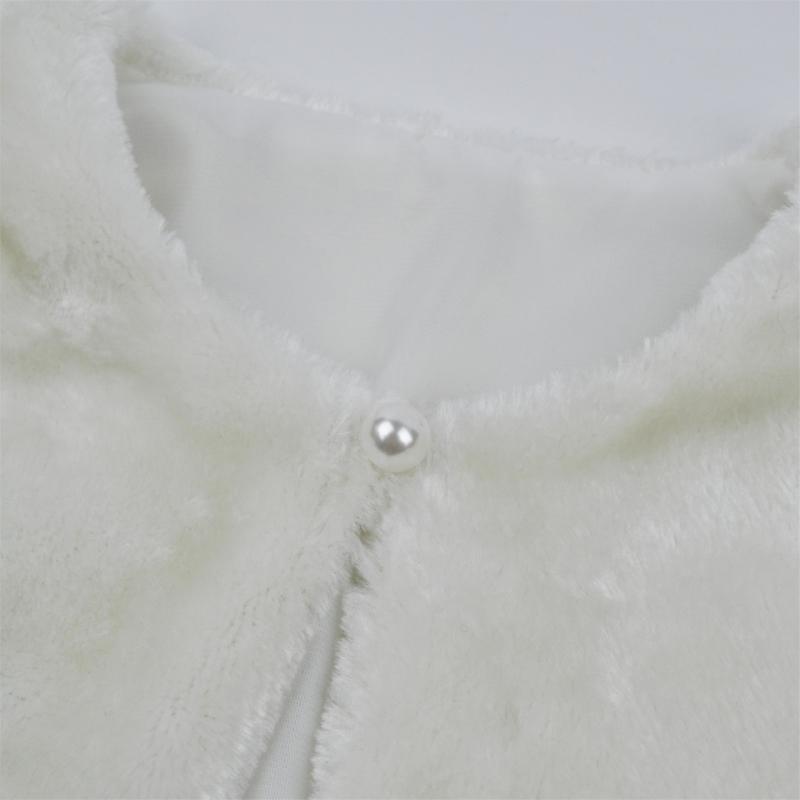 Brautjungfer Stola Kinder Warmer Umhang Baby Oberbekleidung Schal Winteraccessoires für Hochzeitsfeier