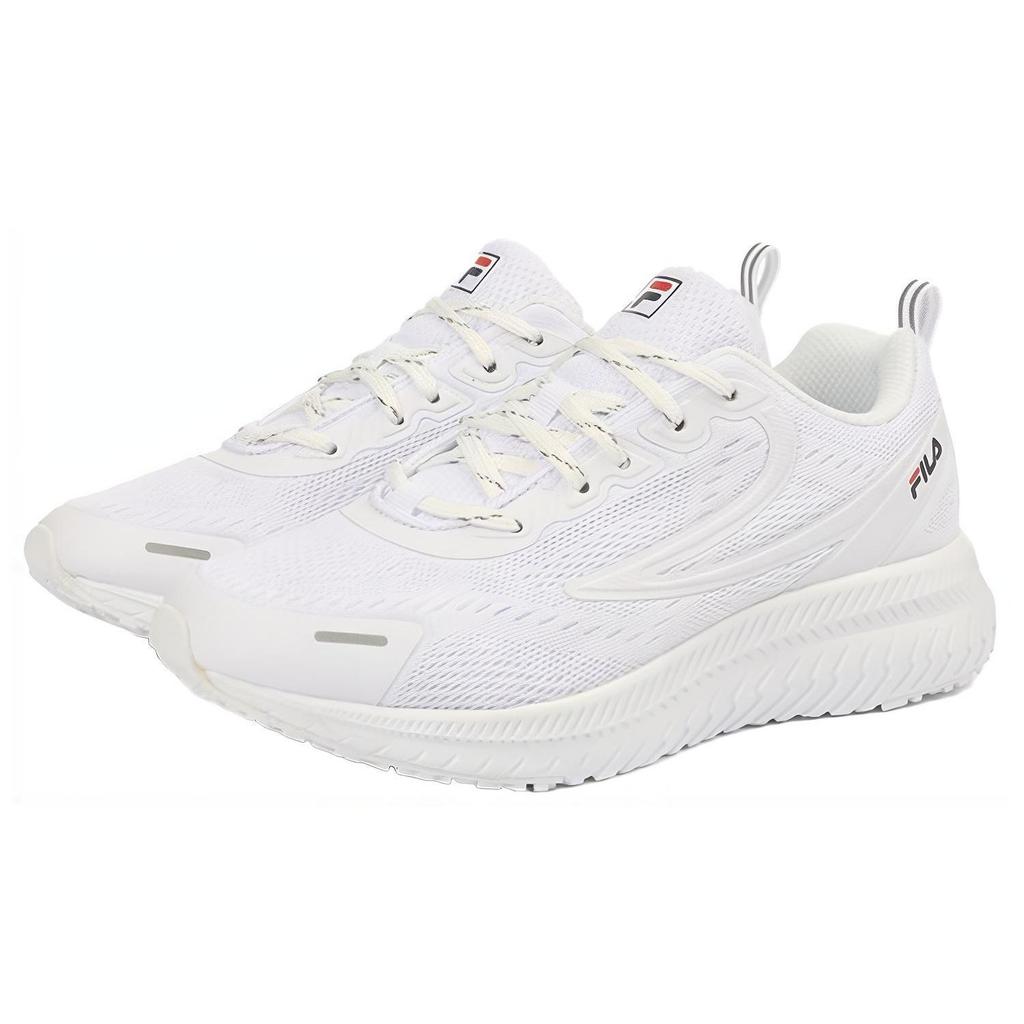 FILA RGB Fuse Round Toe Comfortable Fabric Synthetic Leather Low Top Running Shoes Unisex sneaker White 1RM01259D_100