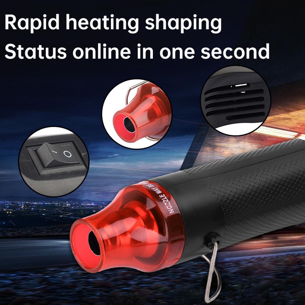 300W 220V Hot Air Gun Adjustable Gear 0-200℃ Suitable for Soft Ceramics/Heat-Shrinkable Tubes/Heat-Shrinkable Sheets, Etc.