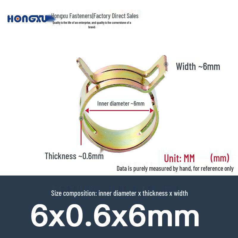 

Hongxu Japanese Elastic Hose Clamps - Manganese Steel Spring Clips for Car, Sprinkler, and Pipe Fixing