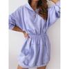 Hooded Long Sleeve Sweater Women's Dress Ladies Hooded Long Sleeve Pullover Dress