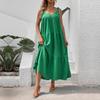 Women's Fashion Solid Color Sling Dress Summer