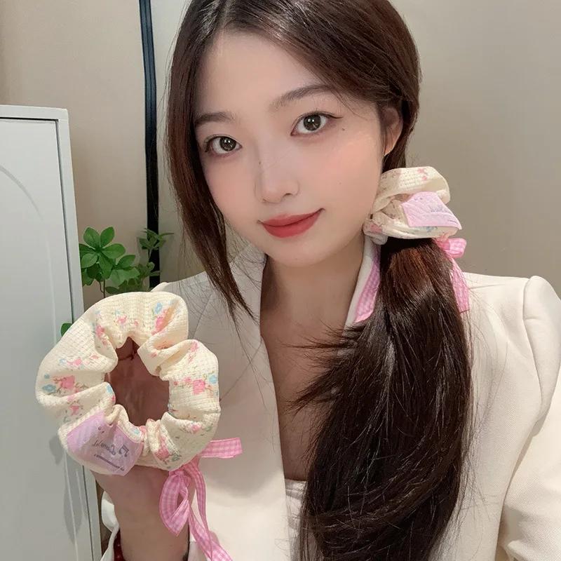 Cloth Sweet Flower Hair Band Sweet Flower Rubber Bands Rubber Bands Hair Ties Ponytail Holder Hair Accessories Hair Accessories