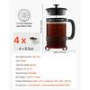 VEVOR French Press Coffee Maker, 1 Liter Borosilicate Glass Coffee Press Tea Maker with Stainless Steel Filter