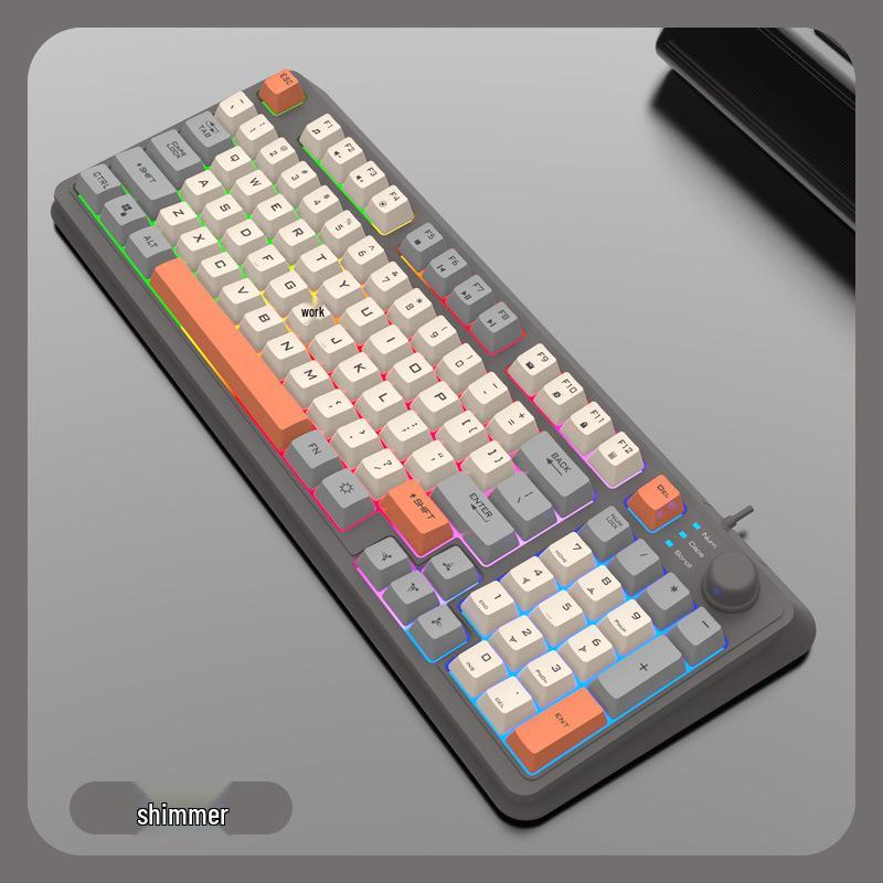 

Silver Fox K94 Wired Gaming Keyboard, Backlit, Mechanical Feel, Desktop Accessory