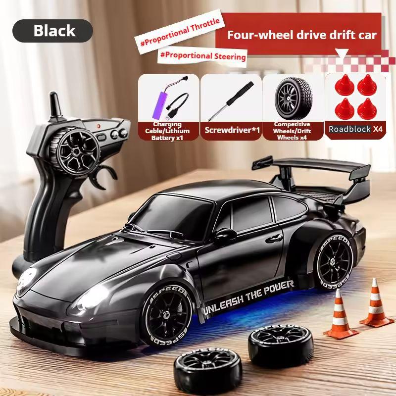 4WD RC Drift Car With LED Light 2.4G Radio 20KM/h High Speed Remote Control Racing Cars Vehicle Model Toy Gift for Boy Girl Kid