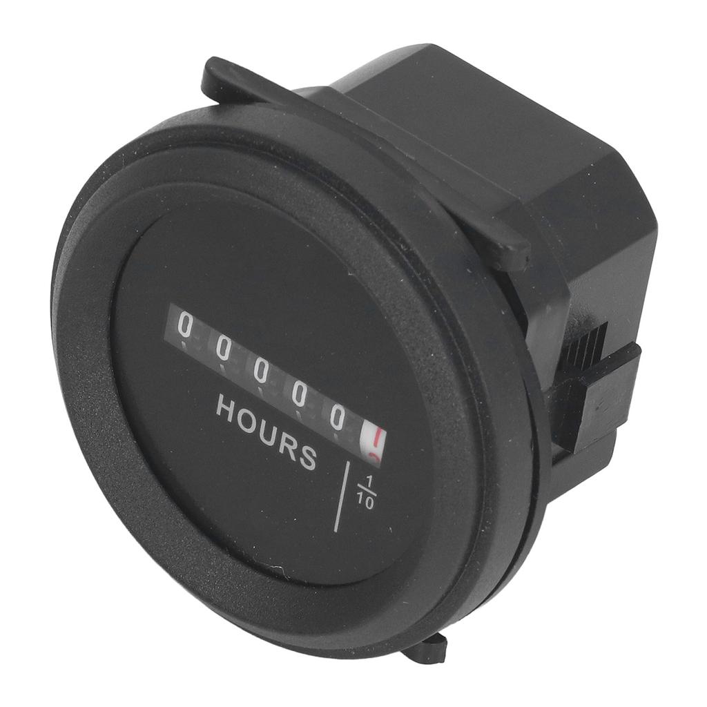 Round Hour Meter High Accuracy Quartz Mechanical Hour Meter for Engine Generator 6‑80VAC DC