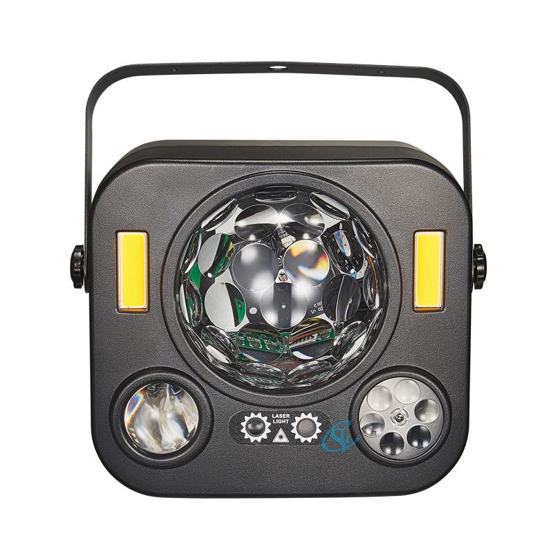 36W RGBW LED DJ Disco Sound Activated Stage Effect Lighting Party Holiday Club Pattern Strobe  Lights With Remote Control