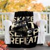 skateboard Theme Printed Blanket - Perfect for Couch, Bed, Travel & Outdoor Use | Machine Washable, Cozy & Durable.