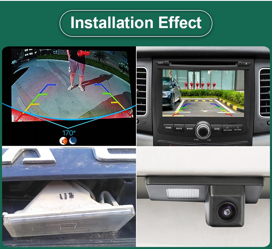 GreenYi CCD AHD1080P Night Vision Car License Plate Light Rear View Camera For Ssangyong Rexton Lester Kyron Korando 2011-2014