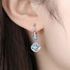 Diamond-studded Creative Earrings Temperament Long Four-leaf
