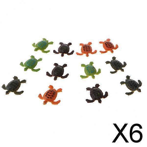 6x 1 Plastic Animal Turtle Models Children Educational