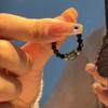 Natürliche Mondstein Obsidian Ringe Perlen Minimalistischer Ring Handgemacht Niedlicher Schwarz Weiß Katzenring Damen Party Zubehör Schmuck