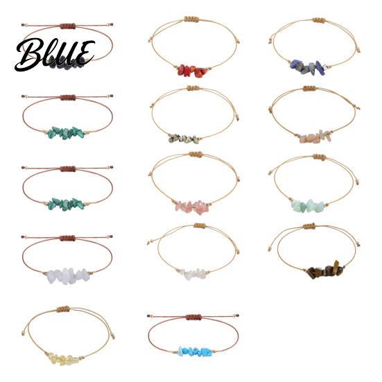Vibrant Crystal Bracelet Gemstone Women Men Adjustable Braided Boho String