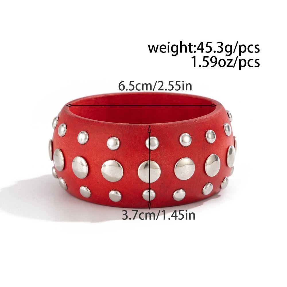 Vintage Chunky Bangle Bohemian Irregular Geometric Bracelet Retro Hand Ring  Summer Party Jewelry