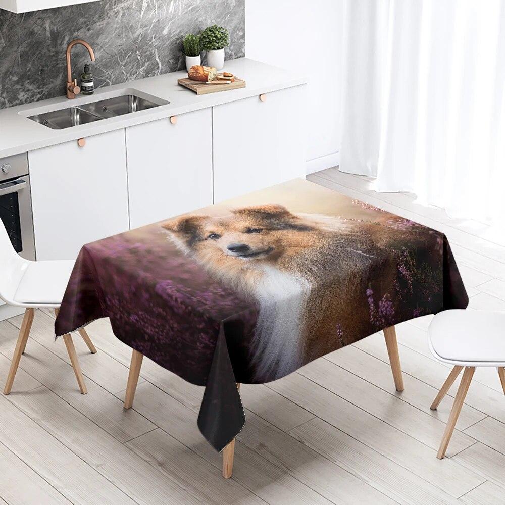 Afghan Hound Tablecloth Cute Animal  Camping  Party Restaurant Table Decoration Waterproof Home Decor