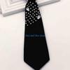 HX6F Women's School Uniform Tie Harajuku Rhinestones Vintage Pre Tied Black Necktie