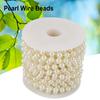 8mm Size Pearl Beads Garland Beige Color White Pearl Bead Roll Faux Pearl 10M Beads Garland Floral Centerpieces
