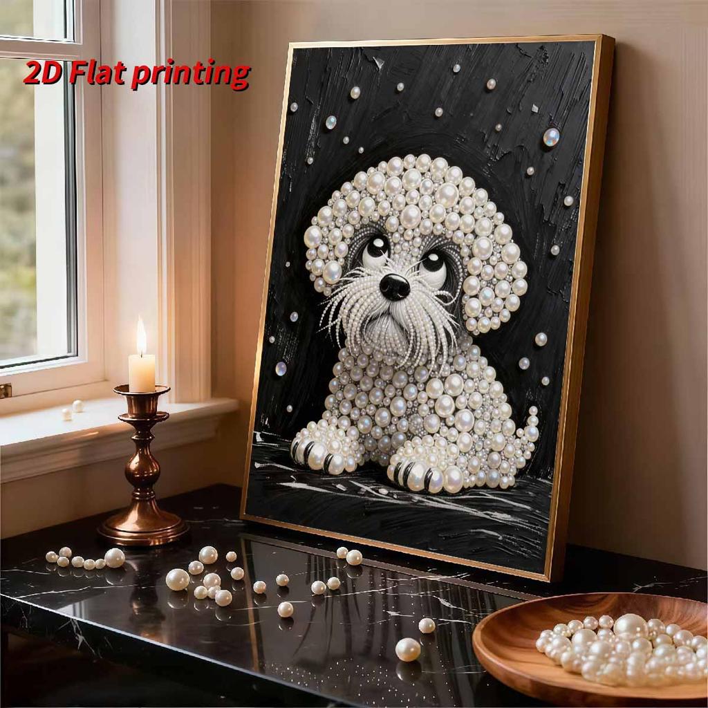 Kit Pittura Perle 5D Fai da Te Senza Cornice, Modello Cucciolo, Adatto per Decorazione Murale di Soggiorno, Camera da Letto e Altri Ambienti