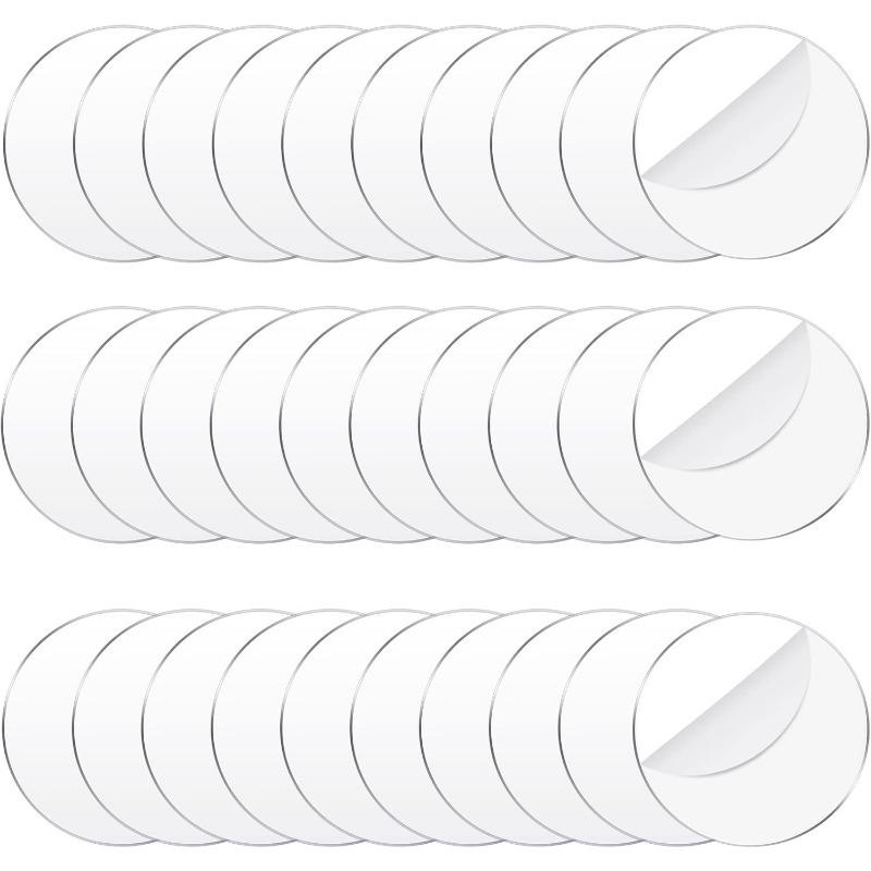 30PCS 3-inch Acrylic Round Blank with Holes, Clear Disc, Round Transparent Acrylic Coaster, Handmade Decorations DIY Art Project Supplies