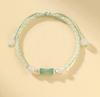 Agate green jade hand-woven bamboo bracelet female Internet celebrity with the same couple hand rope niche simple jewelry