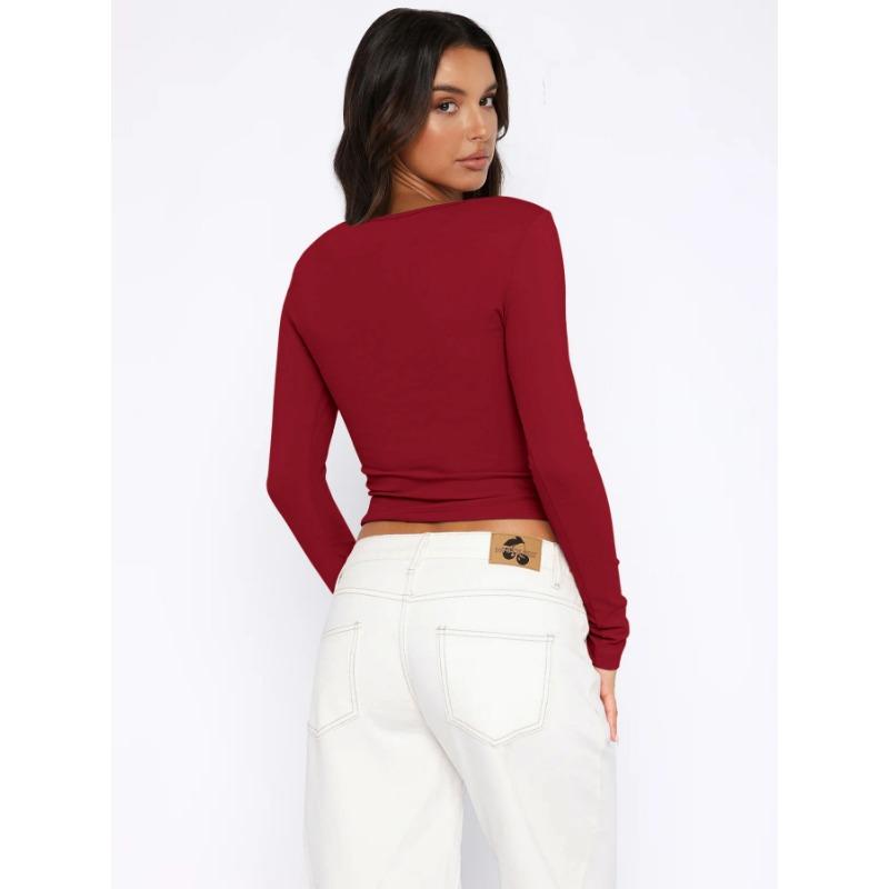 Jesień i Zima Jednolity Kolor Miękki Guzik Krótki Długi Rękaw Kurtka Kardigan Top