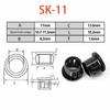 Protective Ring Black Round Nylon Snap-on Wire Grommet Computer Desk Wire Hole Cover Seal Ring Hole Plug Cable Protector