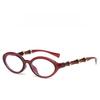 Fashion Elliptical Frame Sunglasses With Uv400 Protection For Summer Travel