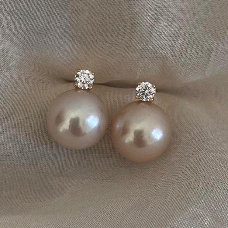 

Серьги-пусеты из серебра 925 пробы с жемчугом для женщин - Элегантный, Роскошный Дизайн