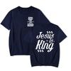 Gift for Christian Tshirt Unisex Women Jesus Is King Graphic Tee Crew Neck Fashion Summer Tops Jesus Religious Faith Based TShirt