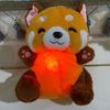 Cute Animal Raccoons Plush Doll With Emit Light And Sound Design For Gift Kids