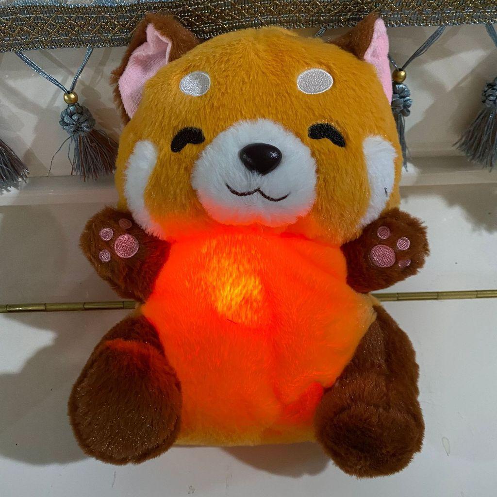 Cute Animal Raccoons Plush Doll With Emit Light And Sound Design For Gift Kids