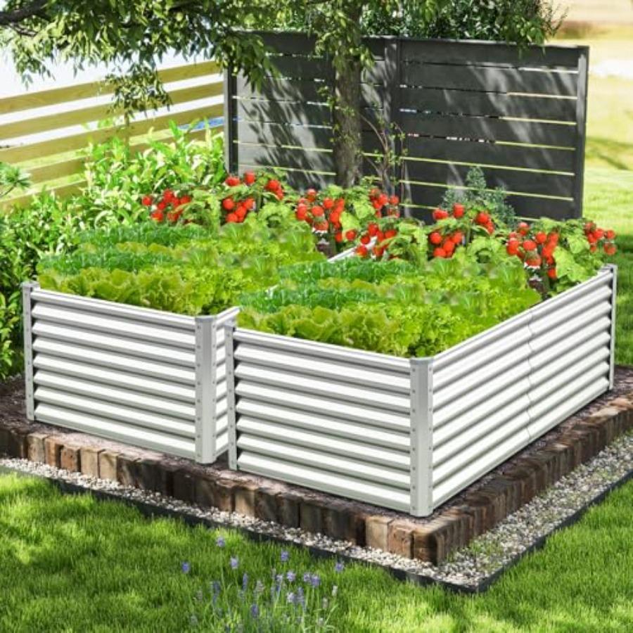 6x3x2ft Raised Garden Bed Large Metal Elevated Rectangular Planter Bed 271 Gallon Ccity Outdoor Planting Garden Box for Vegetab