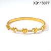 18K Gold Plated Titanium Heart-Shaped Zircon Bracelet
