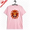 Vibrant Fire Lion Head Graphic Tshirt Retro Wild Animal Art African Lion Unisex Cotton Tee Unisex Crewneck Cotton Short Sleeve