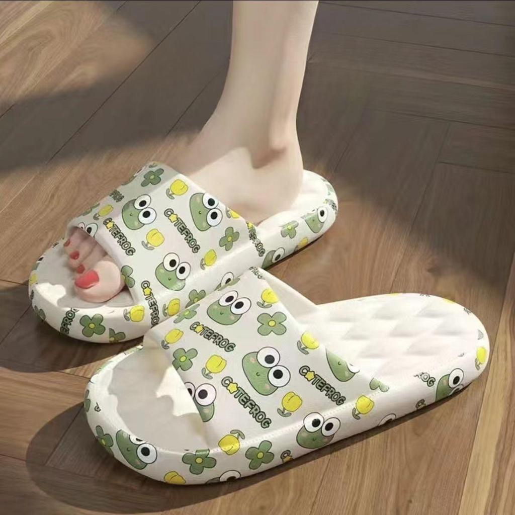 Order A Size Up Mens Summer Slippers Beach Sandals Flip Flop Printing Thick Soled Boys Girls Unisex Home Bath Shoe Large Size 44-45