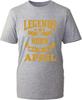 Legends Are Born In April Tshirt Funny Birthday Boy Party Wear Gift Adult Kids