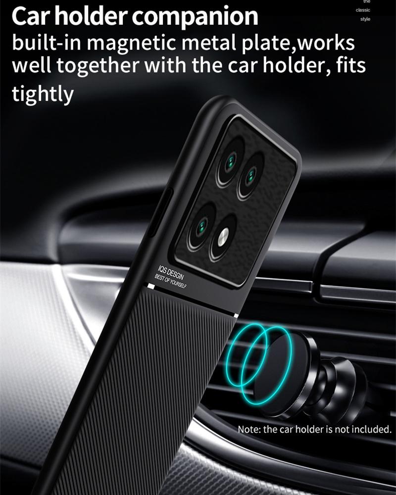 For Xiaomi Poco F6 Pro 5G Case Car Magnetic Holder Leather Back Cover For Poko Little F 6 Pro F6Pro PocoF6Pro TPU Protect Coque