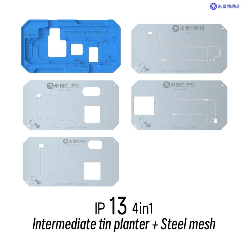 MiJing Z20 Pro Motherboard Middle Layer Positioning Tin Planting Platform For IPhone X-17 Series Chips BGA Reballing Stencil Kit