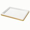 Soft PU Jewelry Display Tray Sleek Rectangular with Raised Border