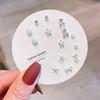 Titanium Steel One-week Stud Earrings 1 Combination Korean Fringed Bow Ins Versatile Cute Earrings for Women