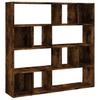Bookshelf Room Divider Smoked Oak 105 x 24 x 102 cm