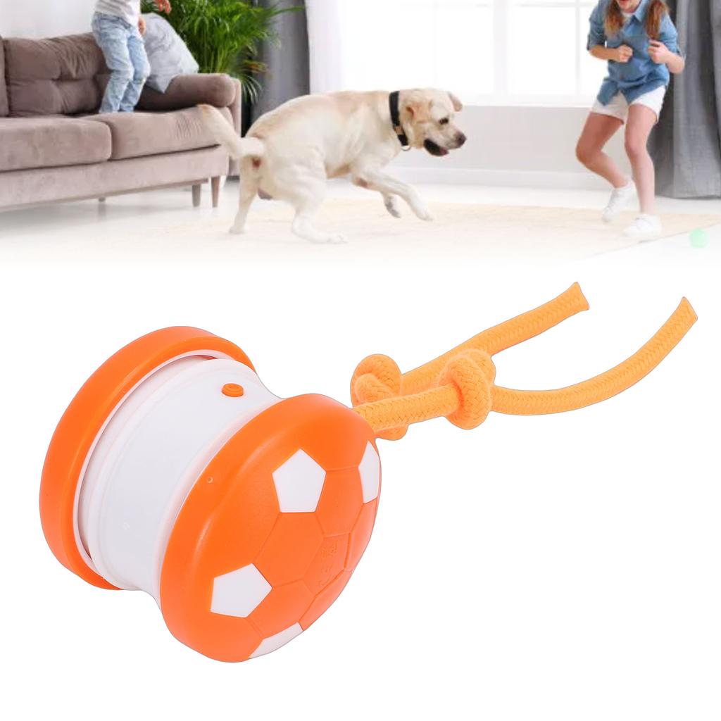Interactive Dog Toy   Rechargeable Chew Proof Electric Automatic Rolling Dog   with Rope for Small Large Dogs
